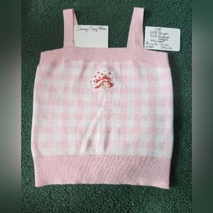 Strawberry Shortcake sweater tank top size Small/Med nwot